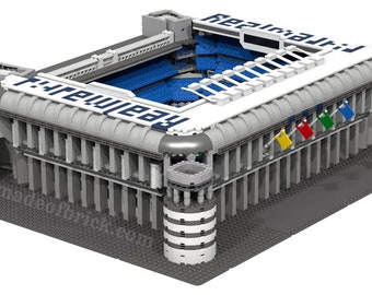 Designed with original Lego parts. Building SANTIAGO BERNABEU STADIUM (football) in Madrid (Spain) Real Madrid. Champions league