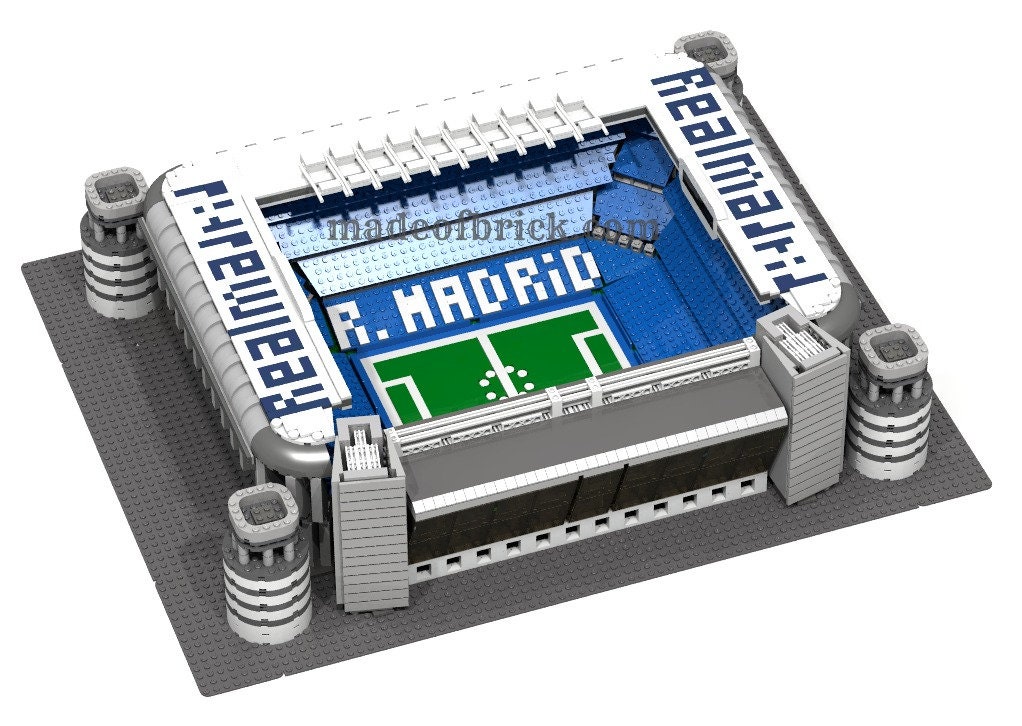 Designed With Original Lego Parts. Building SANTIAGO BERNABEU STADIUM  football in Madrid spain Real Madrid. Champions League 