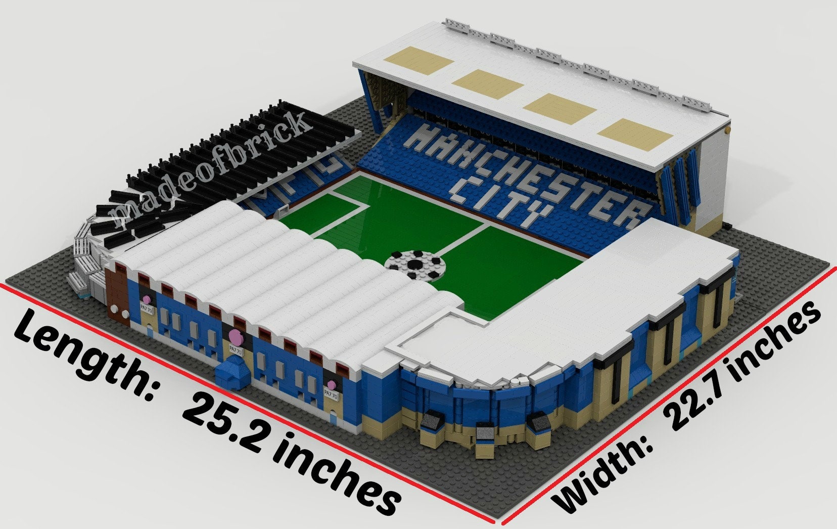 Designed With Original Lego Parts. Building MAINE ROAD STADIUM
