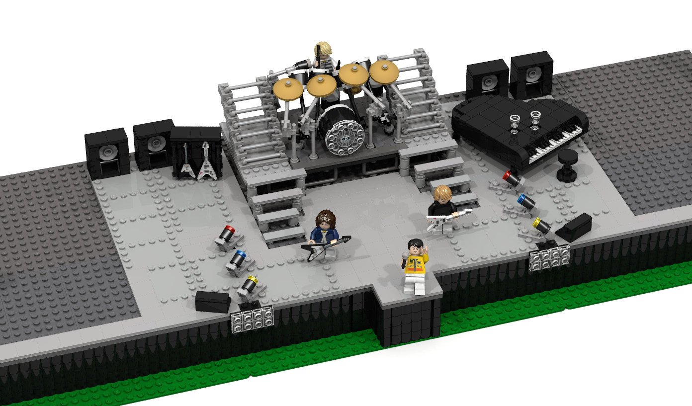 Designed With Original Lego Parts. Building ROCK CONCERT STAGE. Queen ...