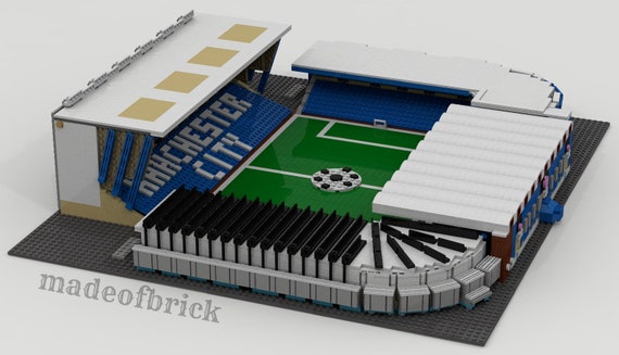 Designed With Original Lego Parts. Building MAINE ROAD STADIUM. Manchester  City Football Club. Premier. Old Stadium. Champions League 