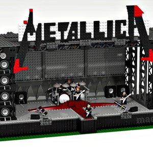 Designed with original Lego parts. Building ROCK CONCERT STAGE. Metallica 30 inches long !