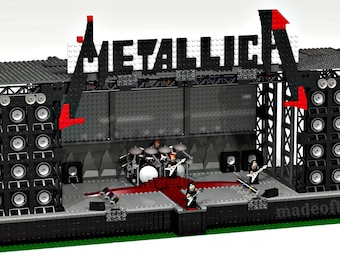 Designed with original Lego parts. Building ROCK CONCERT STAGE. Metallica 30 inches long !