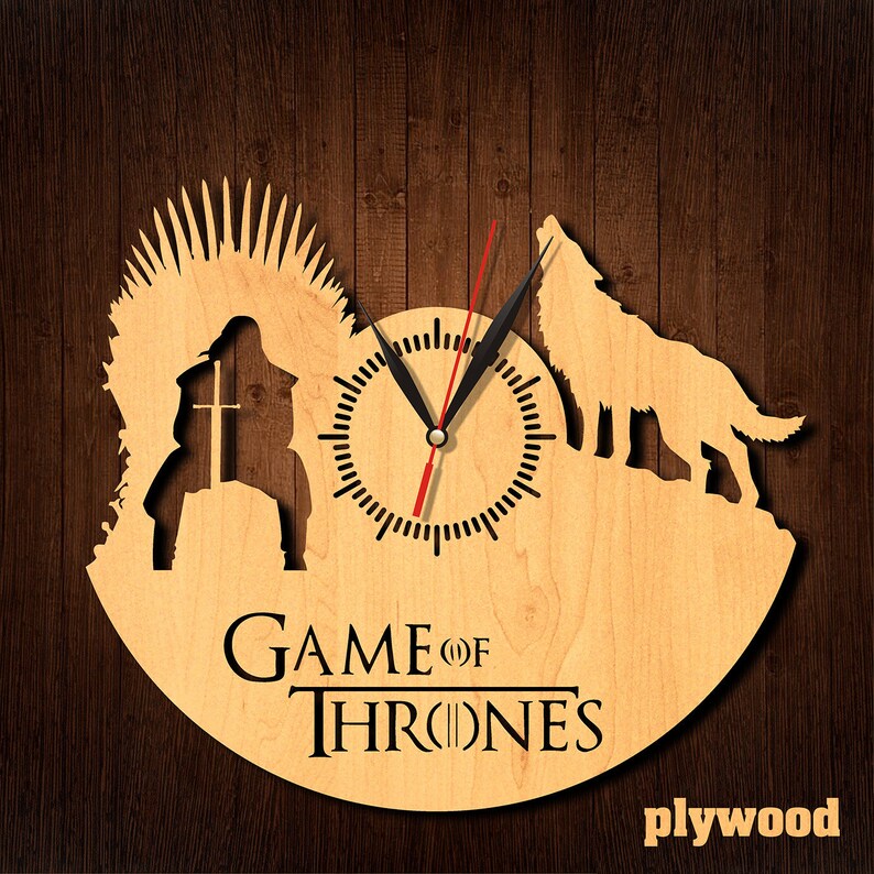 Game Of Thrones Clock Wooden Clock Hdf Clock Acrylic Clock Etsy