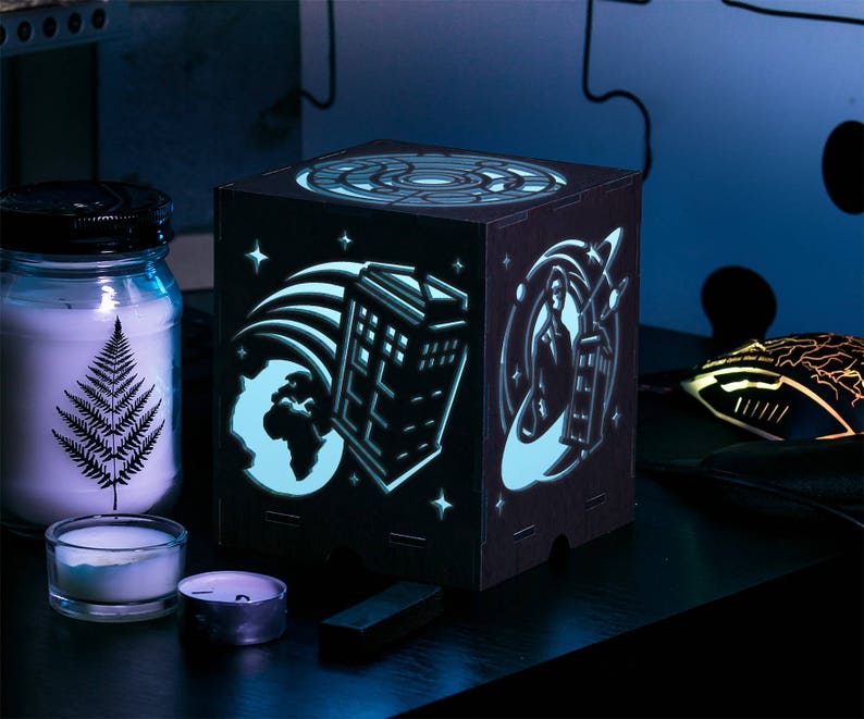 Doctor Who Art Unique Night Light Gift Ideas For Dad Doctor Etsy