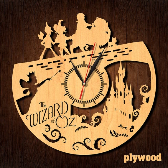 Wizard of Oz clock Wooden clock HDF clock Acrylic clock Wall Etsy