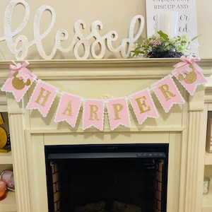 Minnie Mouse Editable Banner, Minnie Mouse Banner