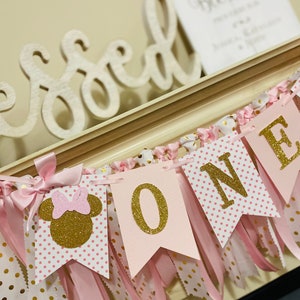 Minnie Mouse Birthday Decorations, Minnie Mouse high Chair Banner, Oh Twodles Birthday , Minnie Mouse High Chair Garland, Girl 1st Birthday image 10