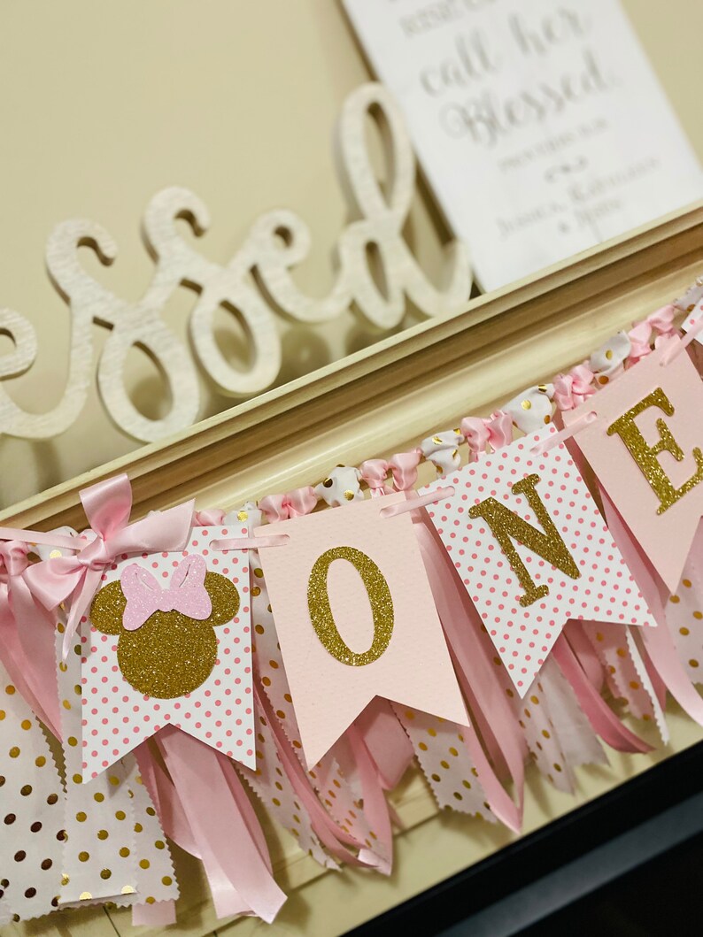 Minnie Mouse Birthday Decorations, Minnie Mouse high Chair Banner, Oh Twodles Birthday , Minnie Mouse High Chair Garland, Girl 1st Birthday image 10