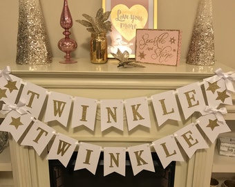 Twinkle Twinkle Little Star Baby Shower Decorations, Twinkle Twinkle Little Star First Birthday Banner, Twinkle Little Star Gender Reveal