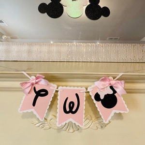 Minnie Mouse Birthday Decorations, Minnie  Birthday Banner,Oh Twodles Birthday , Oh Twodles Banner , Minnie High Chair Banner