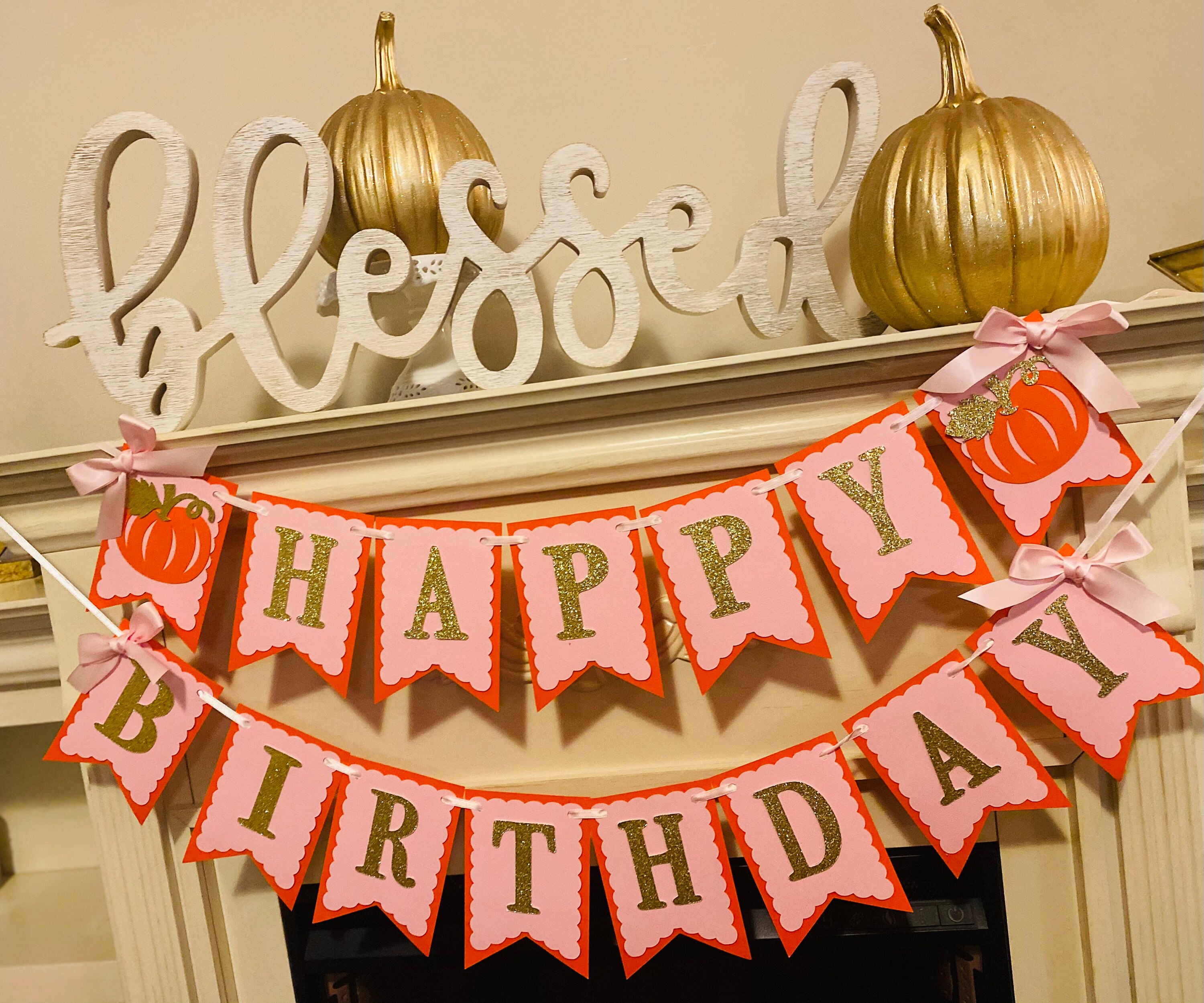 Pumpkin Birthday decorations Our Little Pumpkin is turning | Etsy