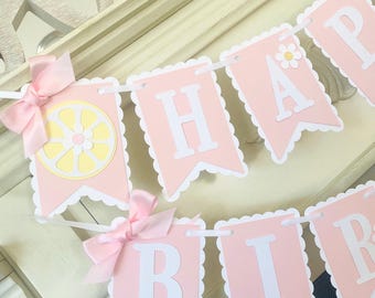 Pink Lemonade 1st  Birthday : Pink & Yellow Lemon Party Decorations