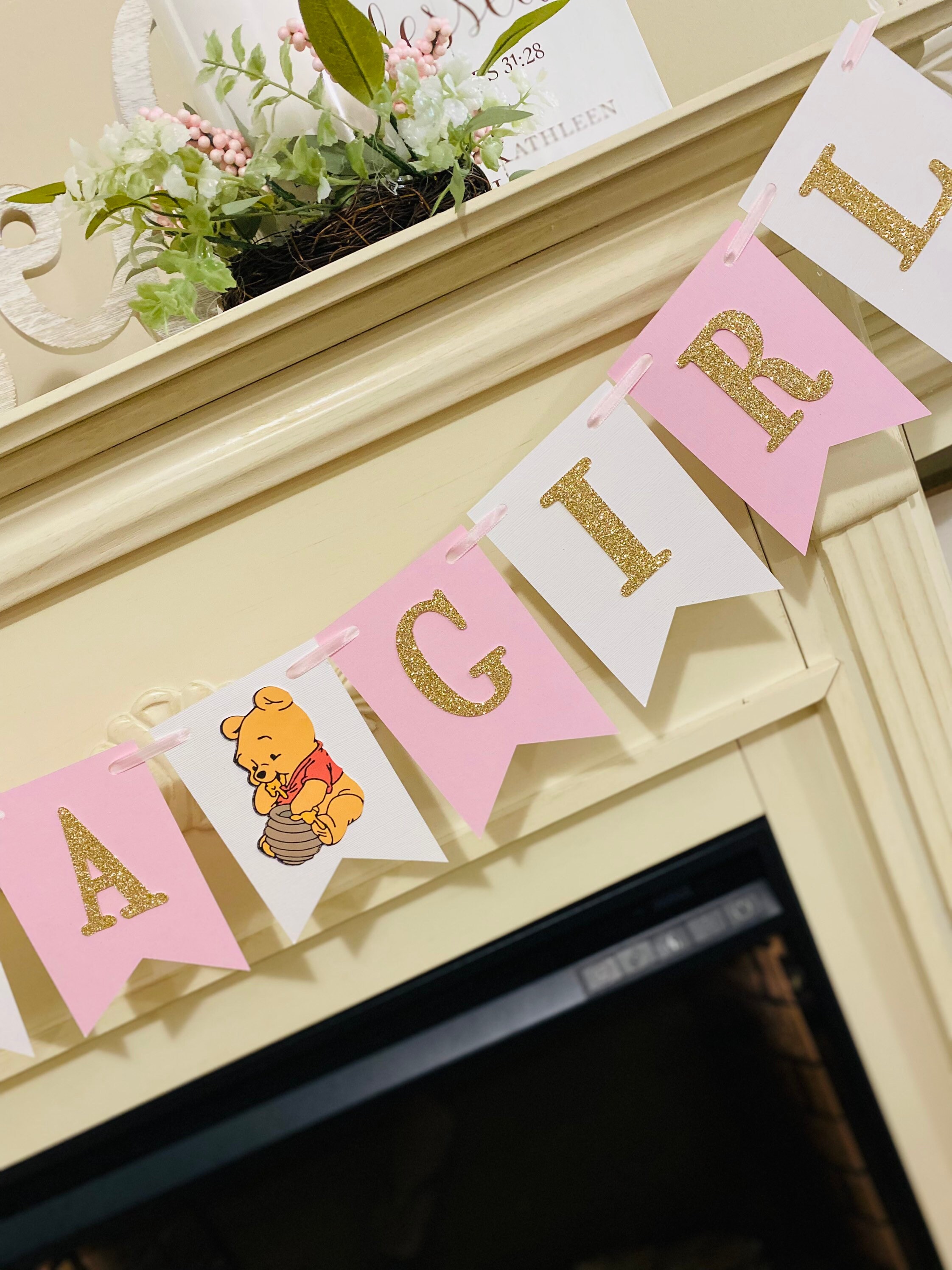 Winnie The Pooh Baby Shower it's a boy banner baby Girl Etsy