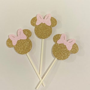 Minnie Mouse Cupcake Toppers, Minnie Mouse Baby Shower Cupcake Toppers, Minnie Mouse Birthday Decorations,Oh Twodles Birthday , Minnie Decor