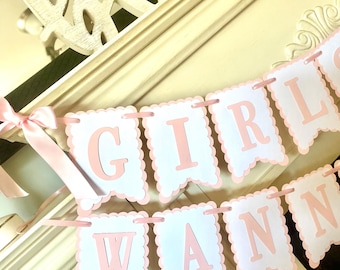 Coquette 1st Birthday Banner: Pink Bow Party Decorations