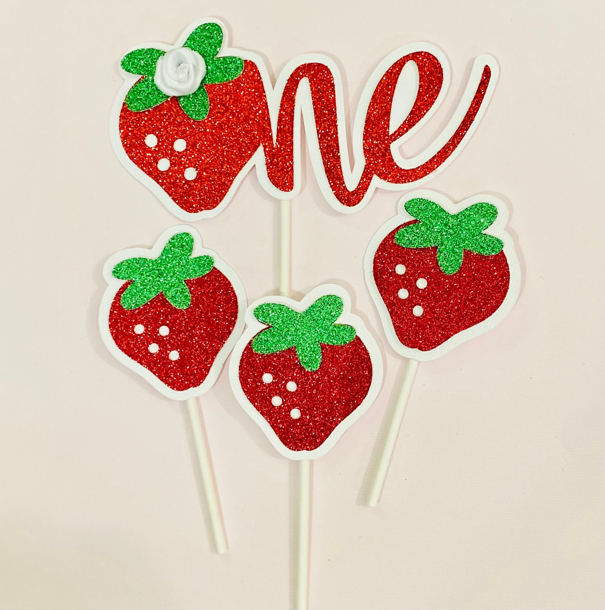Strawberry Cake Topper Berry Sweet Cake Topper Strawberry Etsy