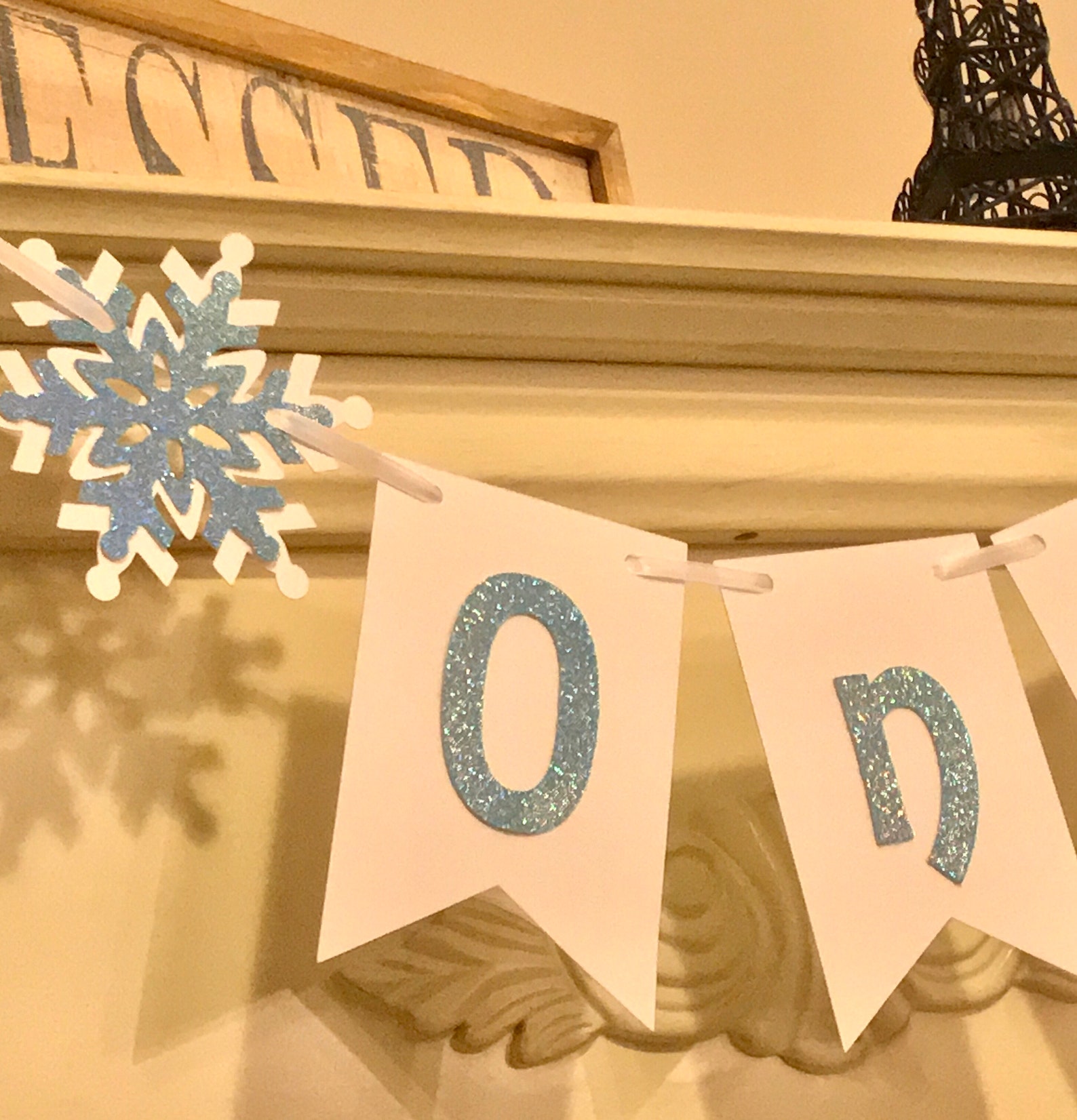 Winter Onederland Snowflake Banner. Winter Wonderland - Etsy
