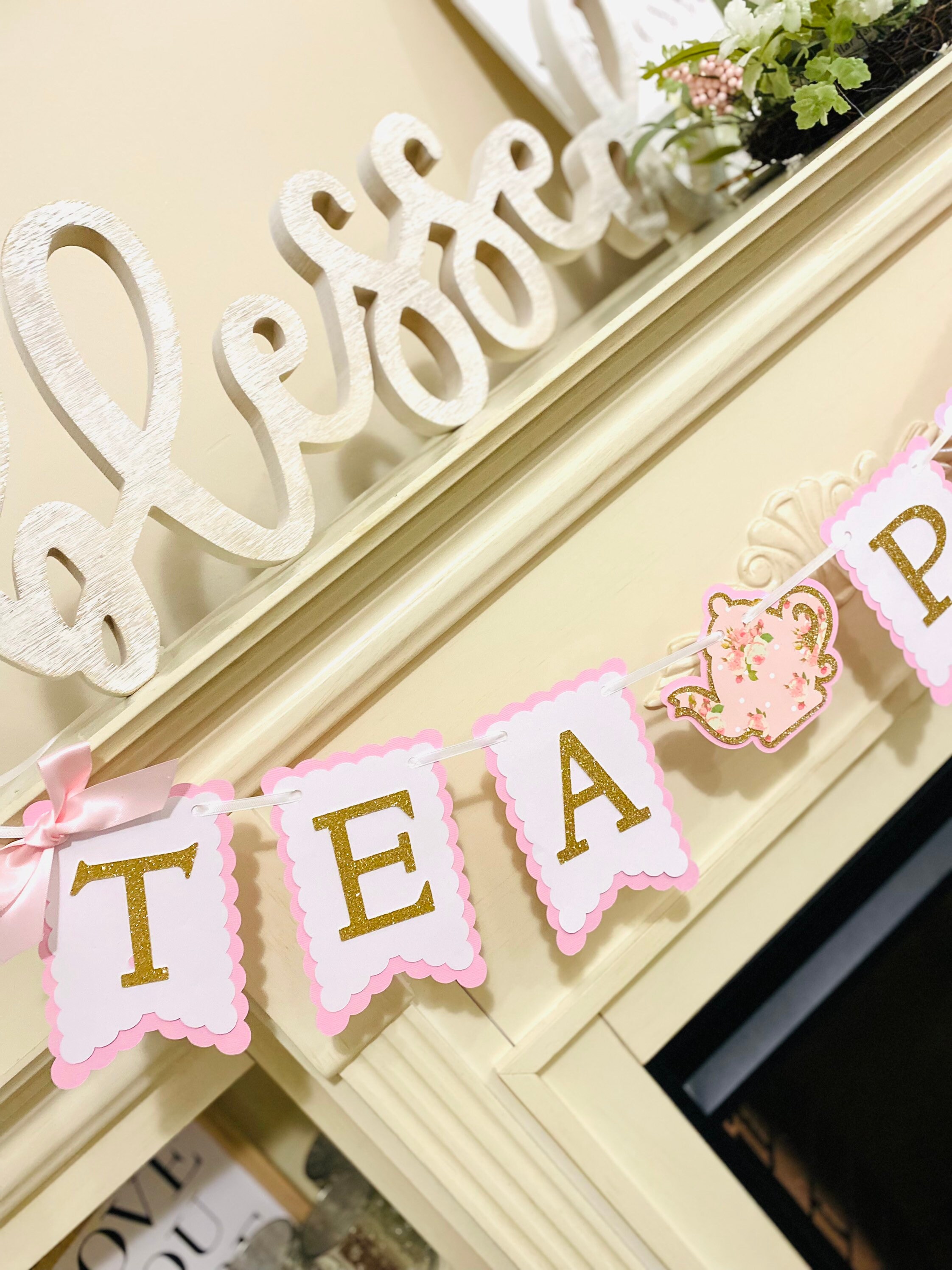 Tea Party Banner Tea for Two Princess tea Party Tea Party | Etsy