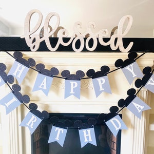 Mickey Mouse Birthday Banner: Sparkle Party Decorations