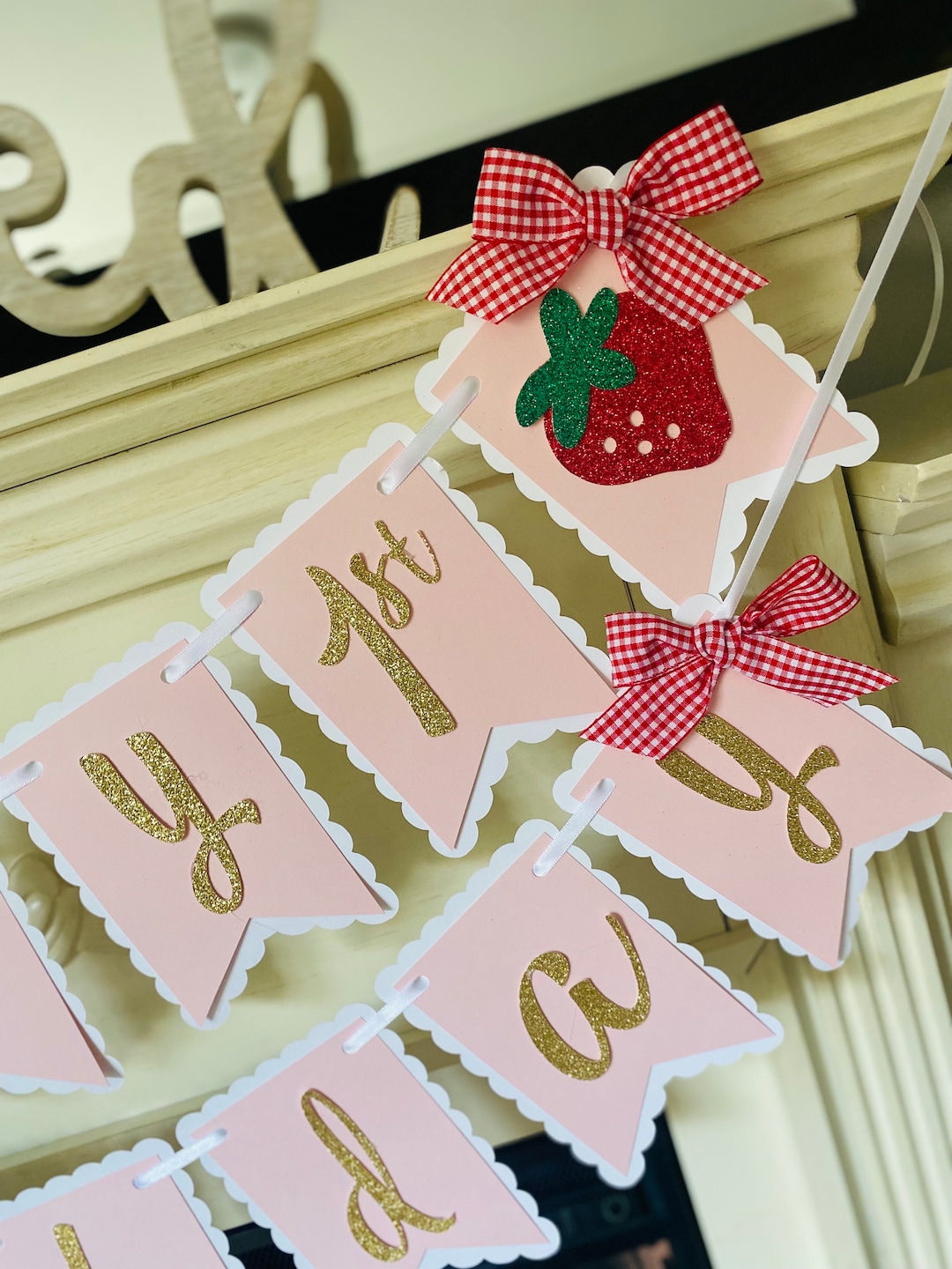 Berry First Birthday Decor, 12 Pcs Strawberry Birthday