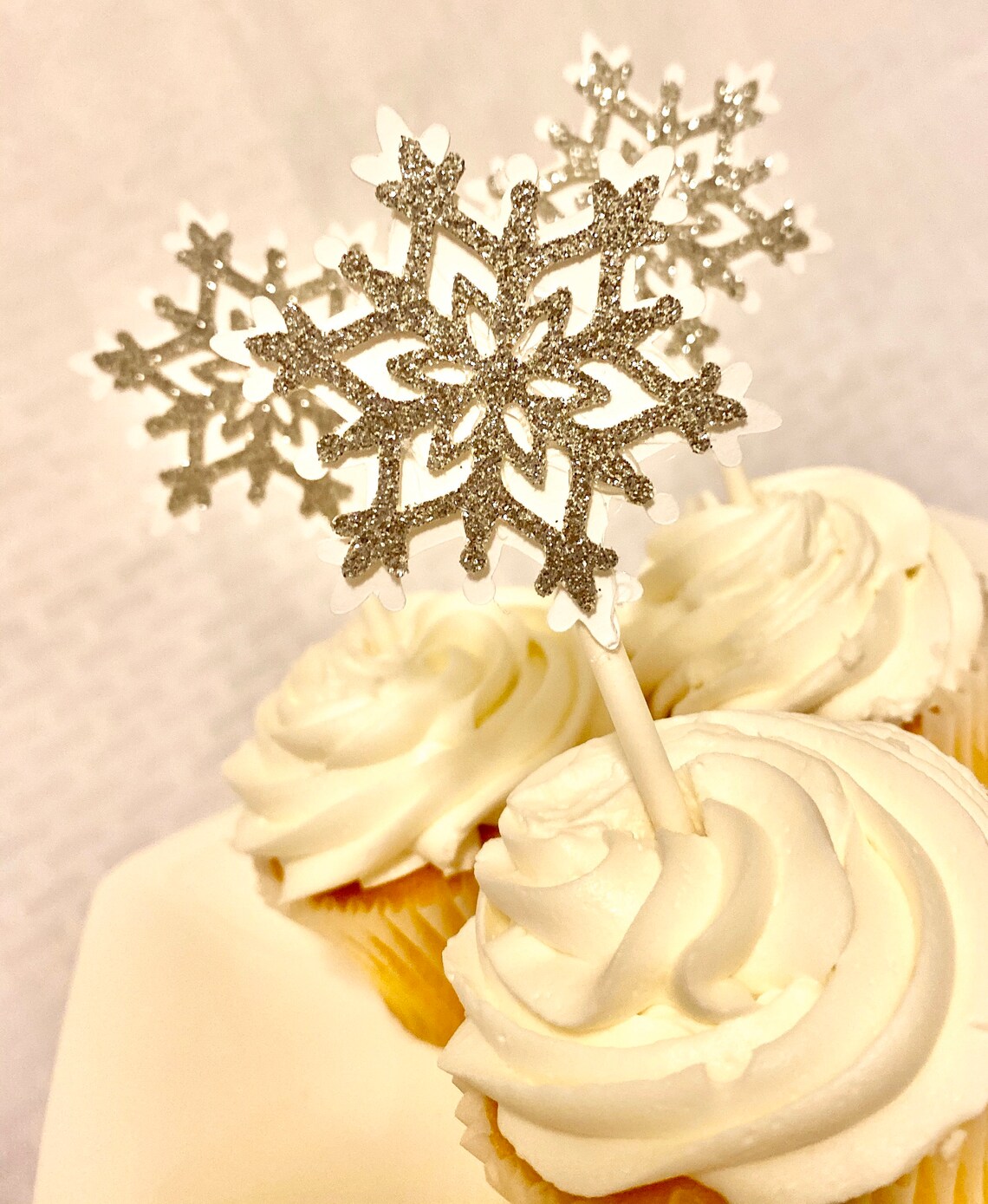 Snowflakes Cupcake Toppers .winter Onederland Birthday . Etsy