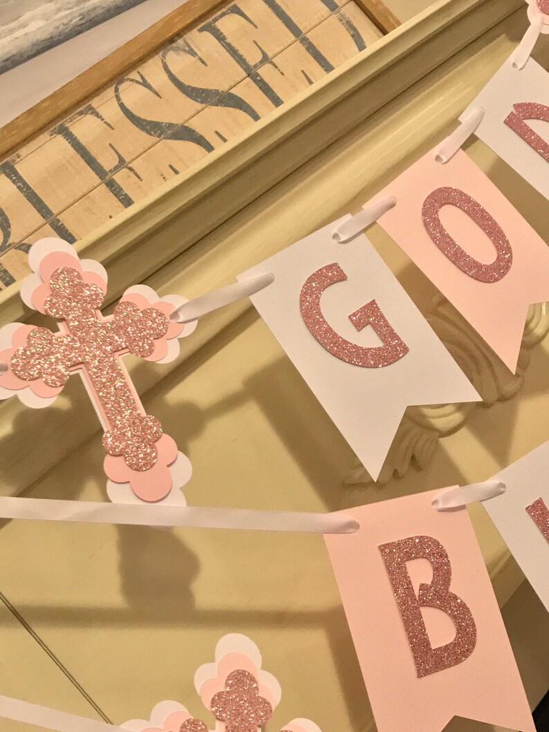 Baptism Banner Baptism Decorations Christening Banner Etsy