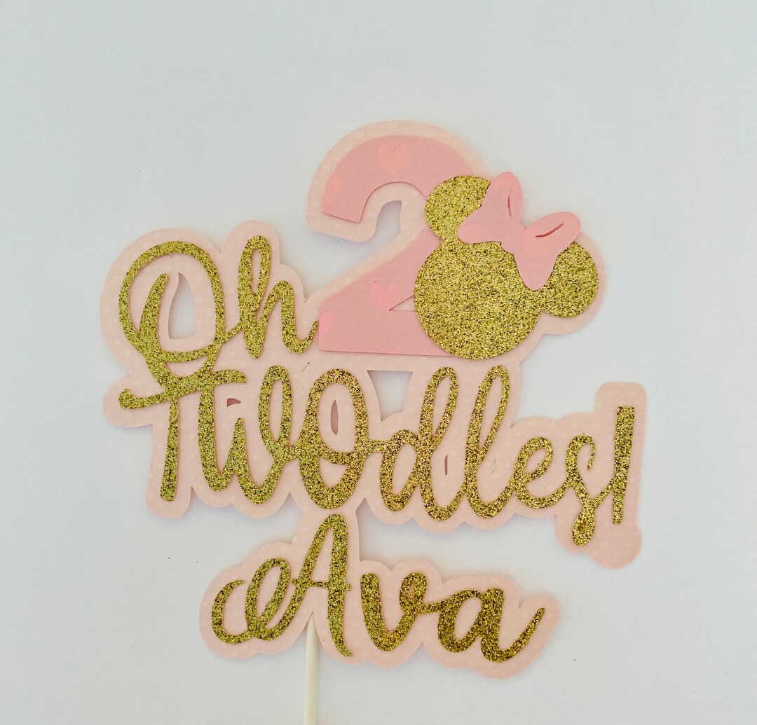 GZDUCK Oh Twodles Cake Topper Set - 46Pcs Pink Mouse Decor For 2nd Birthday Party - View #3
