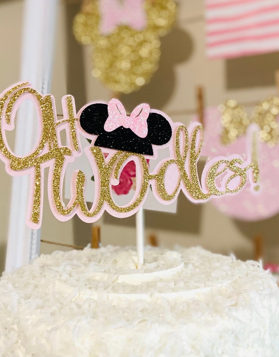 Minnie Mouse cake topper Minnie Mouse topper de cumpleaños Minnie Mouse  decoraciones de fiesta de cumpleaños -  España