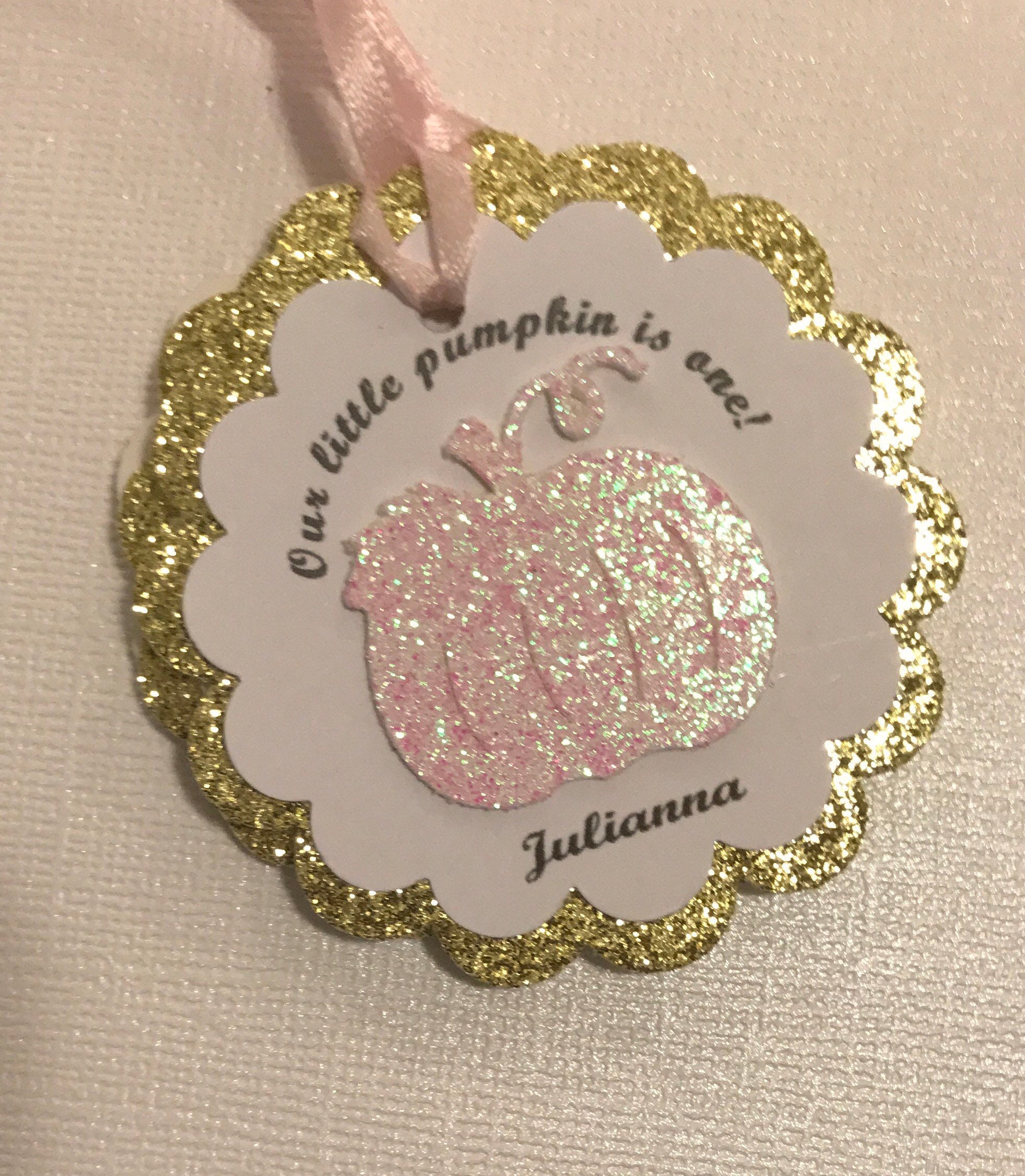 Little Pumpkin Birthday Decorations .Pumpkin Favor Tags. Girl | Etsy
