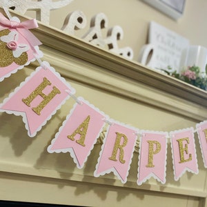 Minnie Mouse Birthday Decorations , Minnie Mouse  Banner ,Oh Twodles Birthday, Bow Girl 1st Birthday,Pink and gold  Party Banner