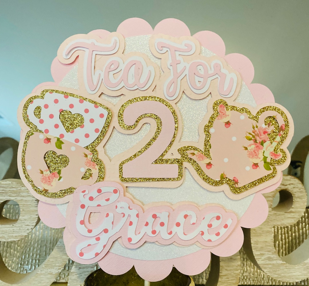 Tea for Two Cake Topper Birthday Cake Topper Teapot Etsy