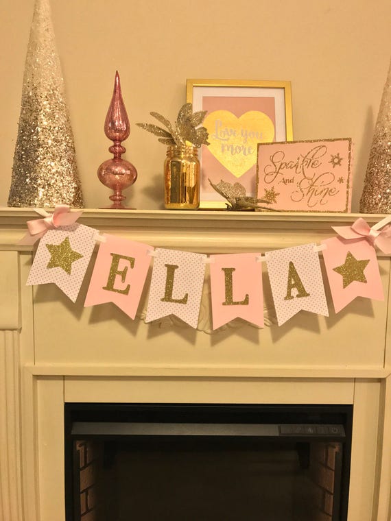 Twinkle Twinkle Little Star First Birthday Pink And Gold 1st Etsy