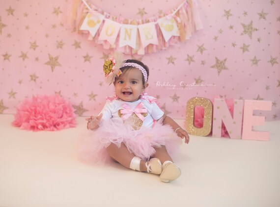 Pink Minnie Mouse First Birthday Girl Minnie Decorations Etsy
