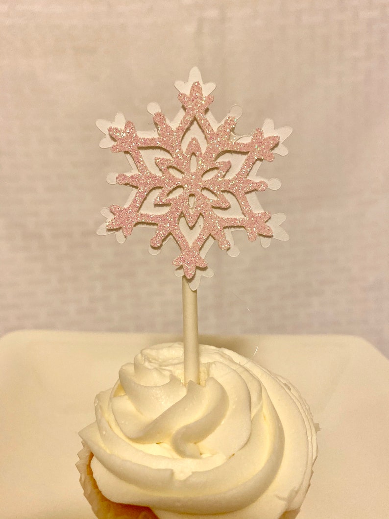 Snowflakes Cupcake Toppers .winter Onederland Birthday . Etsy