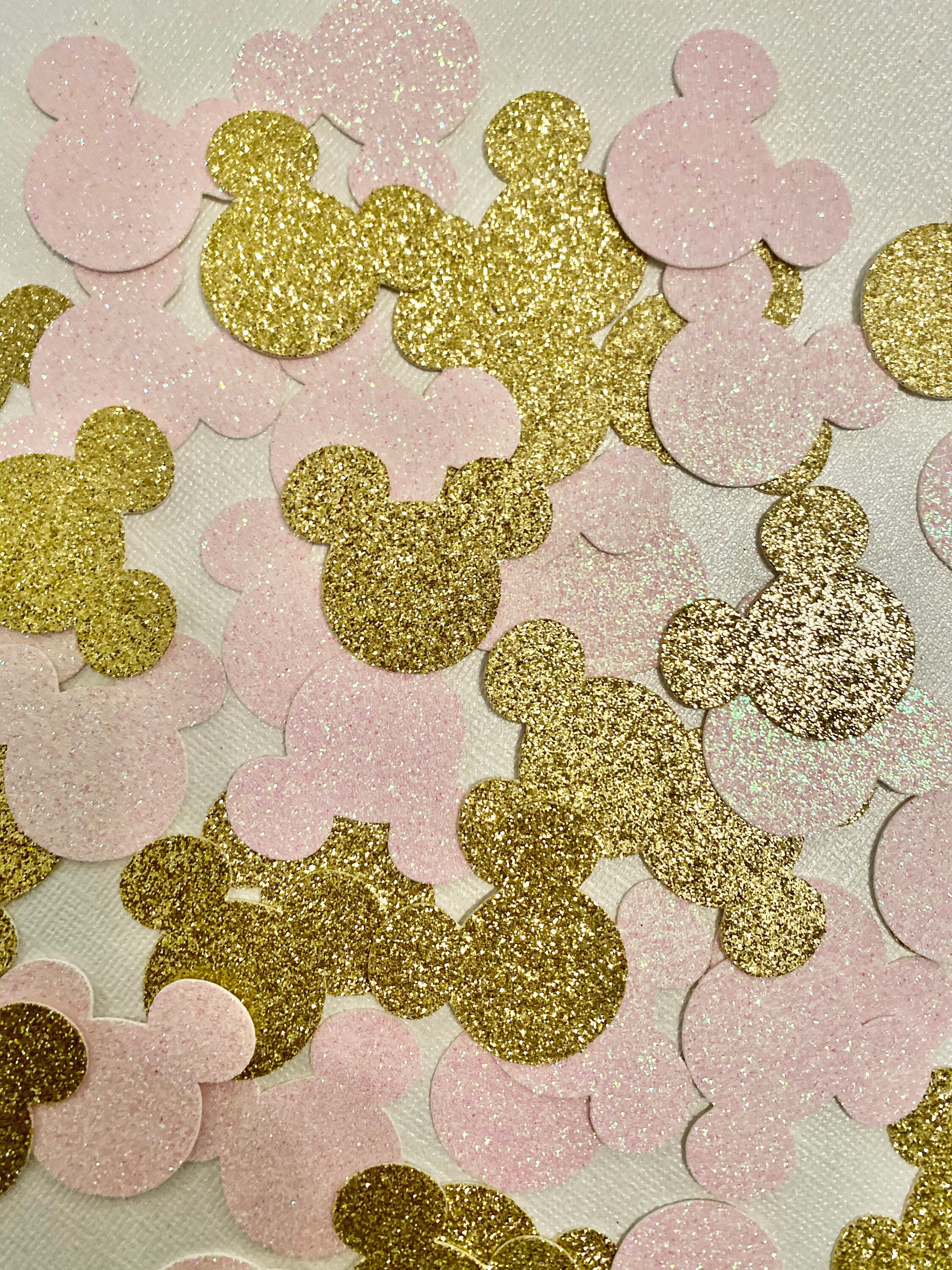 Minnie Mouse Birthday Confetti Pink and Gold Birthday Decorations Minnie Mouse Party Confetti Girl First Birthday Oh Twodles