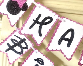 Minnie Mouse Birthday Banner: Oh Twodles Party Decor