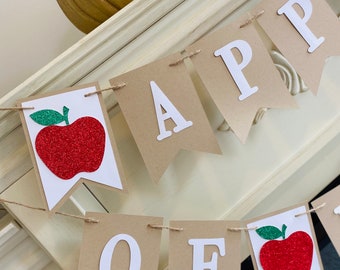 Apple of My Eye Banner: Girl's First Birthday Party Decor