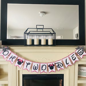 Minnie Mouse Oh Twodles Banner: Pink 2nd Birthday Party Decor