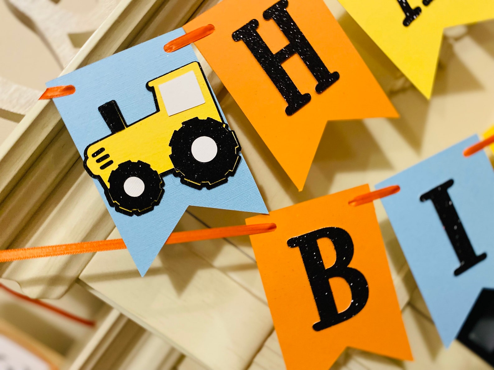 Tractor Birthday Banner happy Birthday Banner Farm Birthday | Etsy