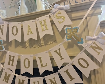 First Communion Banner, First Holy Communion Decorations, First Communion Banner, Communion Banner