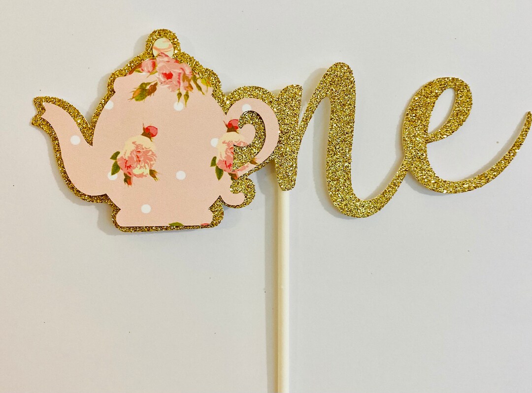 Teapot Cake Topper Tea Party Cake Topper Lets Partea Tea Etsy