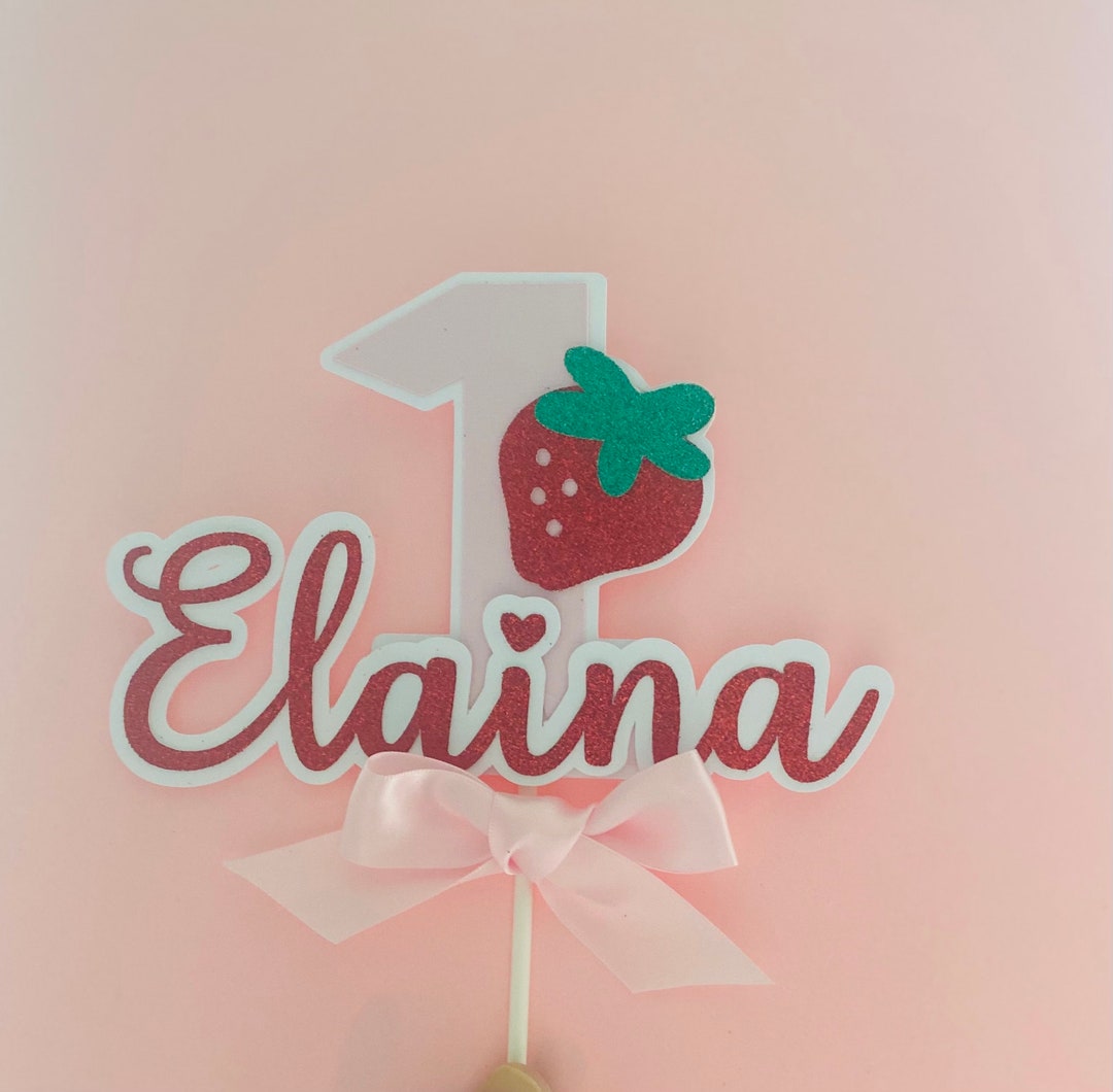 Berry 1st Birthday Cake Topper ,strawberry Birthday Party Decorations ...