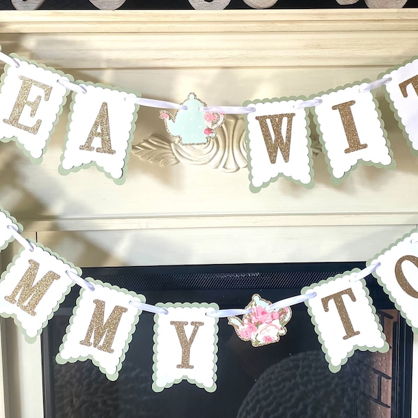 Time For Tea With Mommy To Be, Tea Party Baby Shower , Tea Party Decorations, Tea Party Banner, Tea time With Mommy, Baby Shower Tea Party