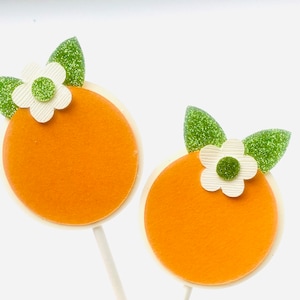 Little Cutie Cupcake Toppers: Clementine Baby Shower Decorations