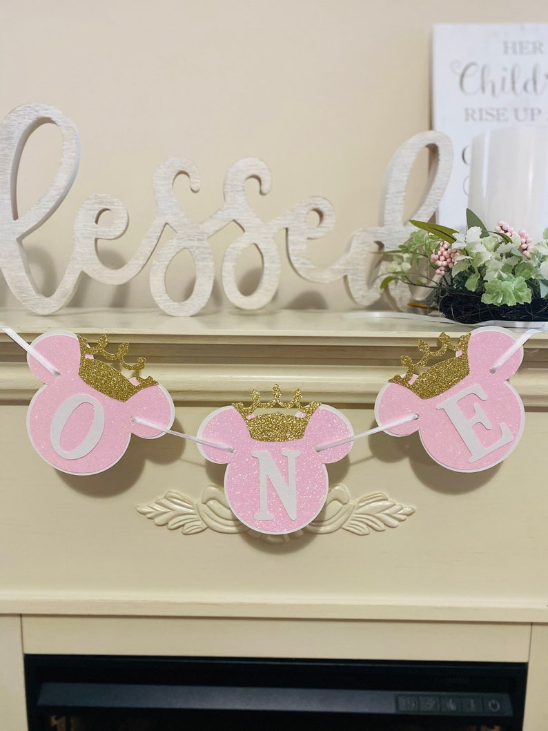 Minnie Mouse Birthday Decorations ,Minnie Mouse Monthly Photo Banner, Minnie Mouse High Chair Banner, Girl First Birthday, Oh Twodles Banner image 4