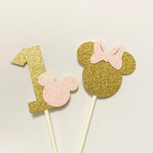 Minnie Mouse Birthday Decorations .Minnie Mouse  Cupcake Toppers, Oh Twodles Birthday , OH Twodles Cupcake Toppers, Girl 1st Birthday,