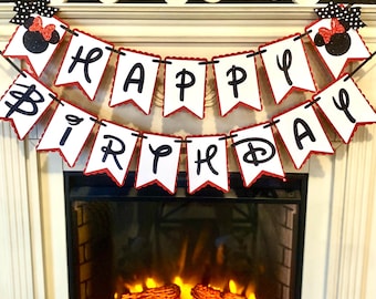 Minnie Mouse Birthday Banner: Red, Black, and White Party Decor