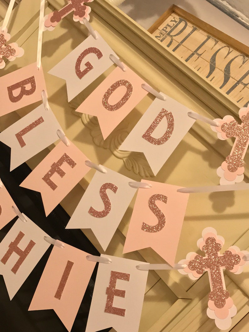 Baptism Banner Baptism Decorations Christening Banner Etsy