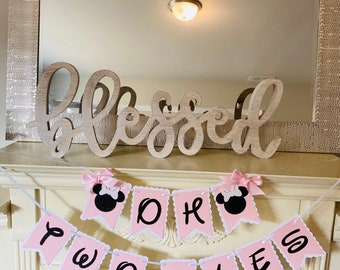 Oh Twodles Birthday Banner, Minnie Mouse Birthday Decorations, Minnie 2nd Birthday, Oh Twodles Banner,Minnie Mouse banner,Minnie Party Decor